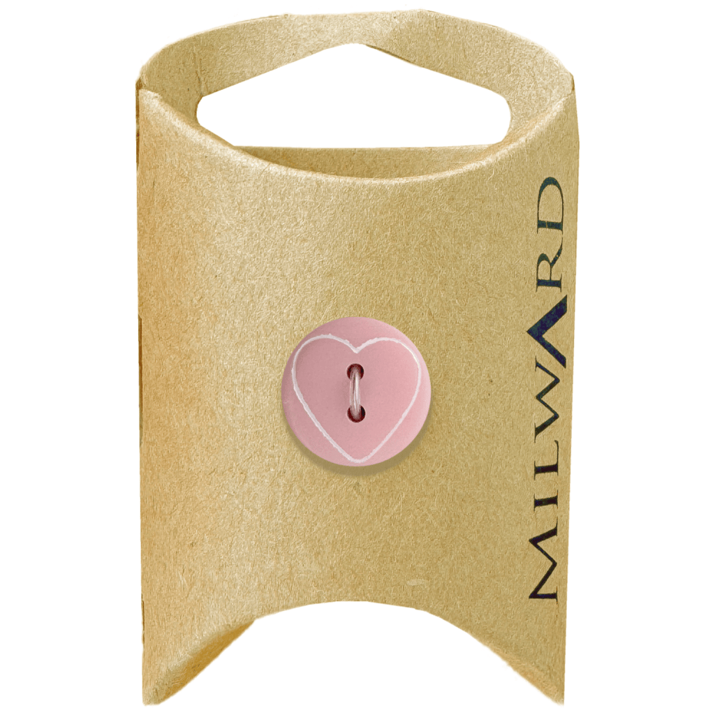 Milward Buttons Polyester Heart 15mm Button MGB415)