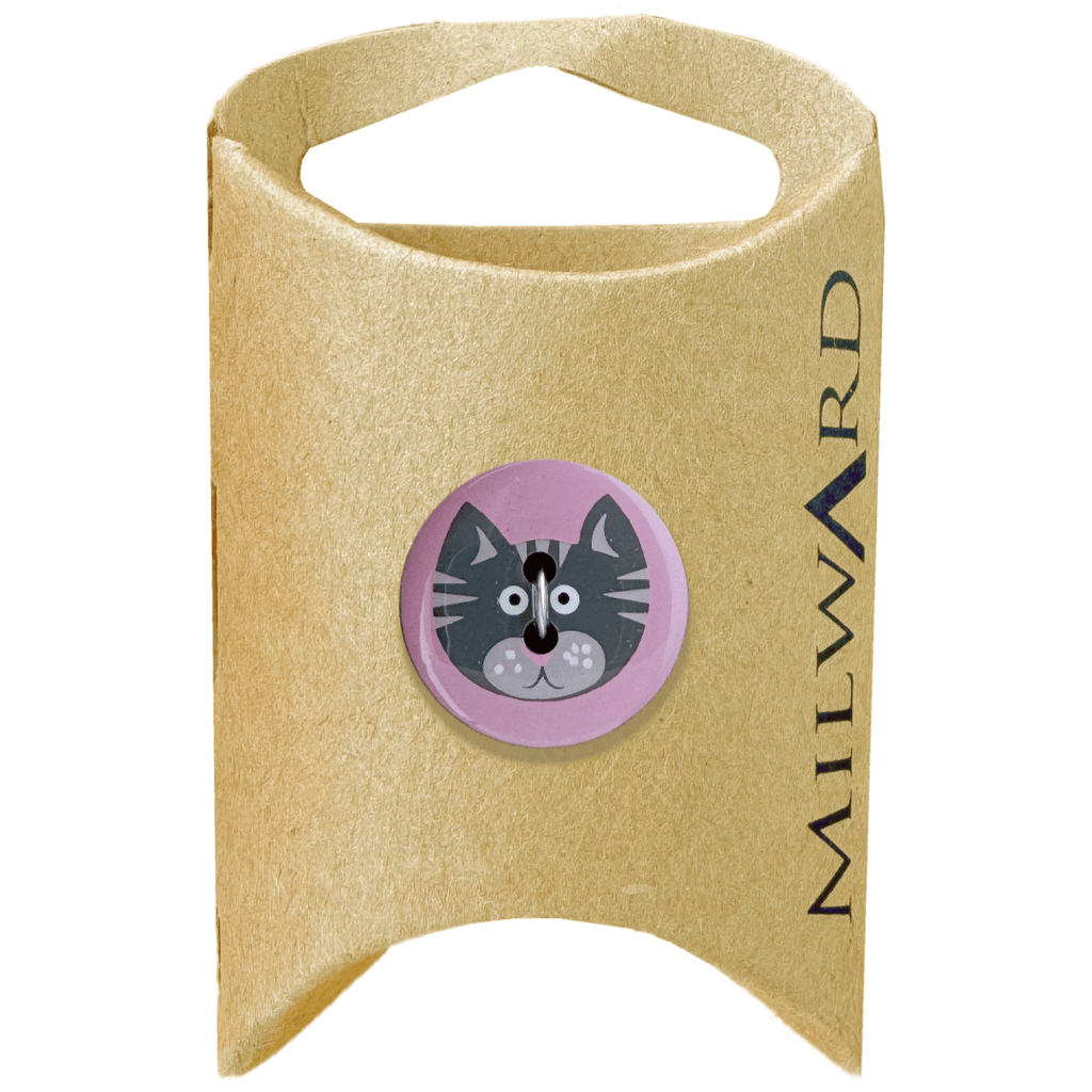 Milward Buttons Polyester Kitty 19mm Button MGB483