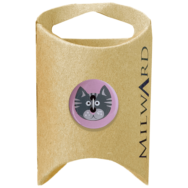 Milward Buttons Polyester Kitty 19mm Button MGB483