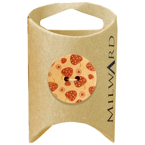 Milward Buttons Wooden Strawberry 25mm Button MGB500