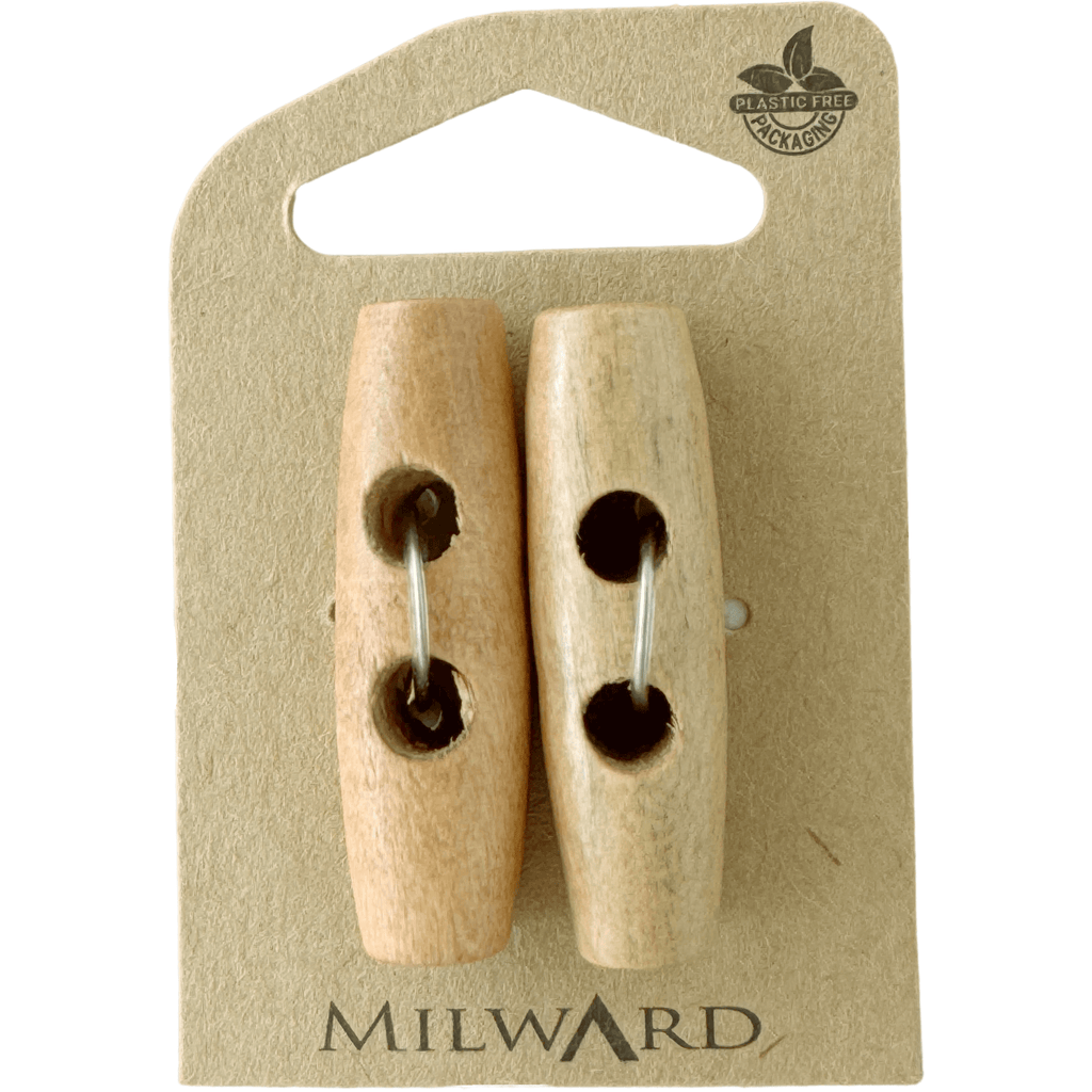 Milward Buttons Wooden Toggle 40mm Button MGB520