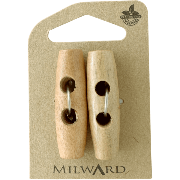 Milward Buttons Wooden Toggle 40mm Button MGB520