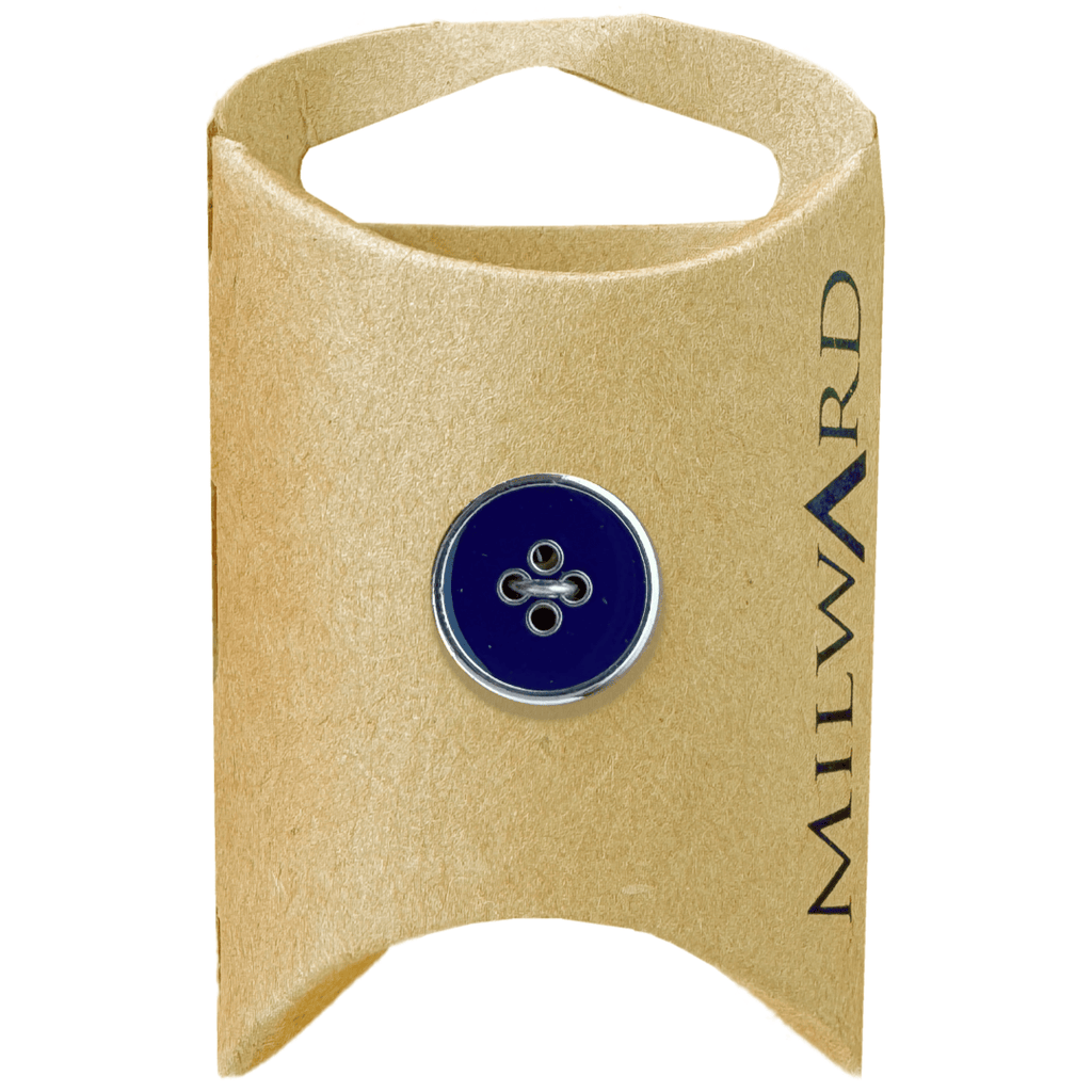 Milward Buttons Zinc Alloy Silver Rim 15mm Button MGB181