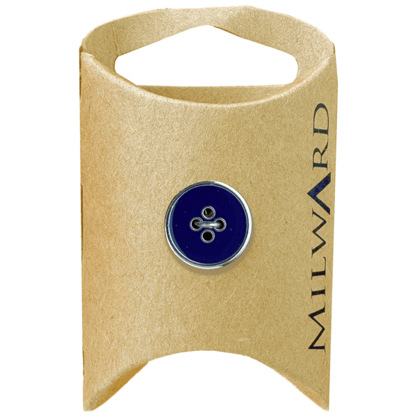 Milward Buttons Zinc Alloy Silver Rim 15mm Button MGB181