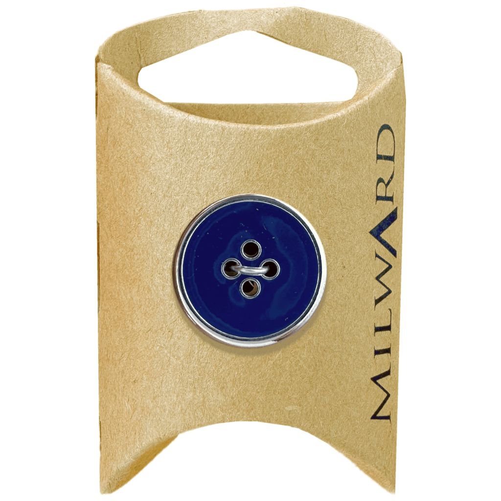 Milward Buttons Zinc Alloy Silver Rim 20mm Button MGB183
