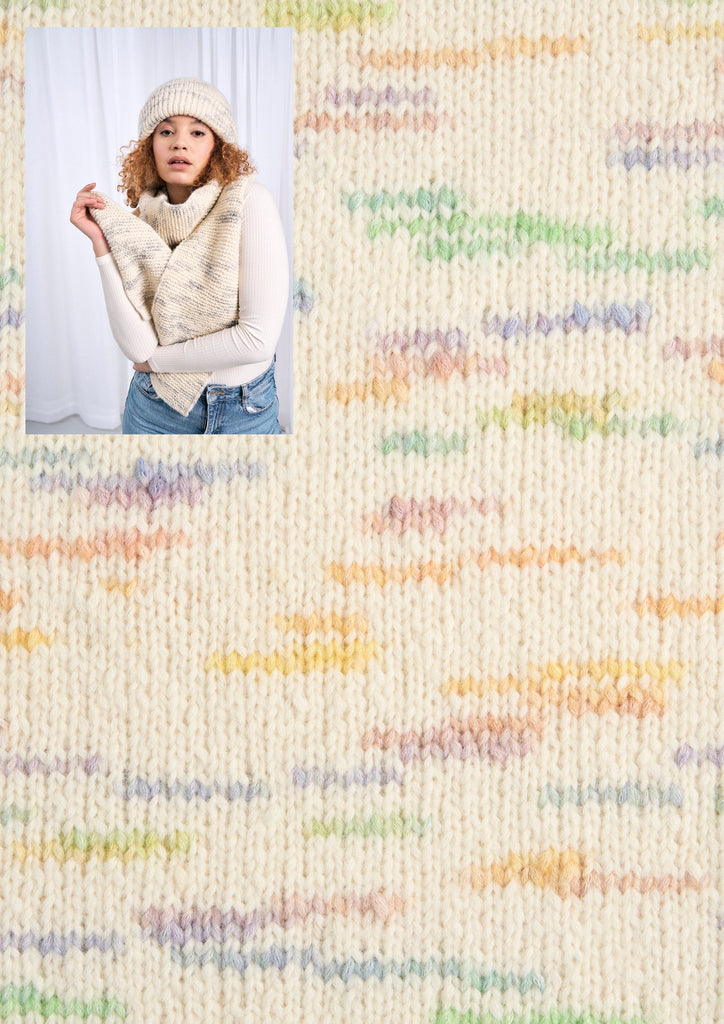 MODE at Rowan Kit 100 Rainbow Apollo Beanie & Scarf Yarn Kit
