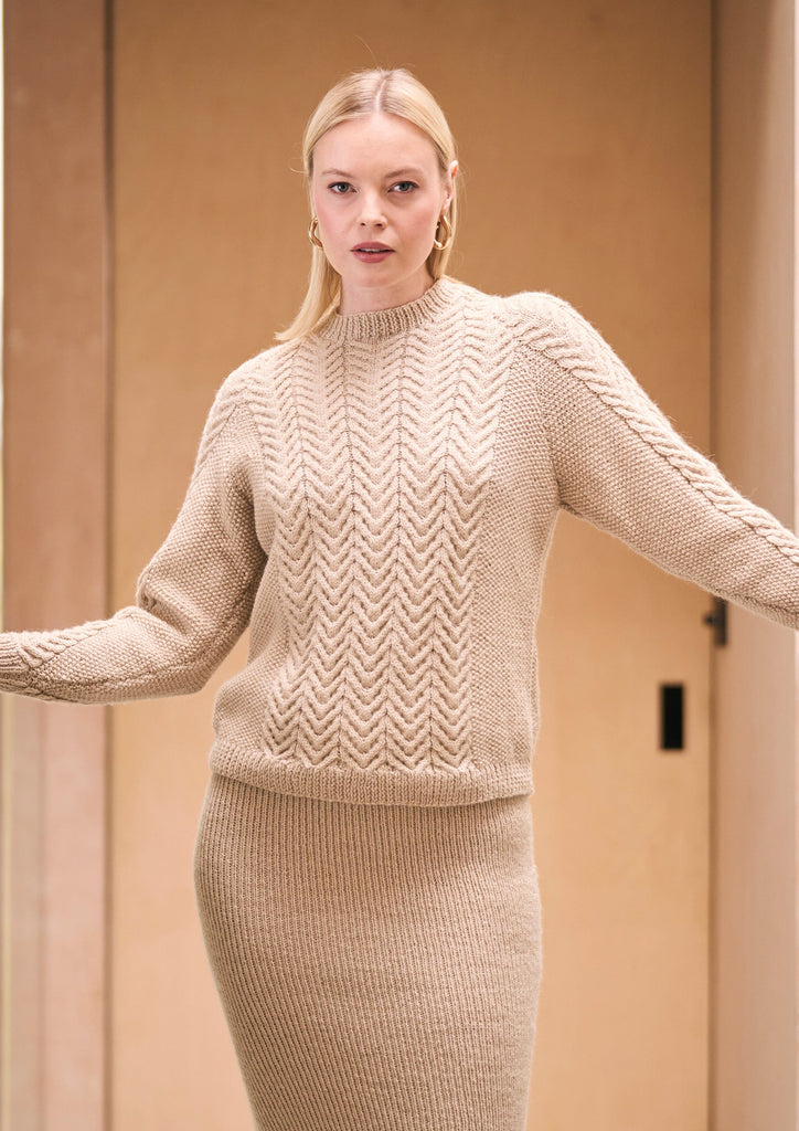 MODE at Rowan Kit Holme Cabled Pullover Kit