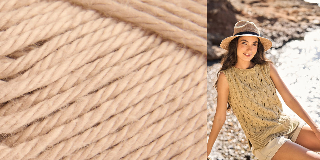 MODE at Rowan Kit 012 Latte / To fit Bust 28-34" Sandlily Summer Top Yarn Kit
