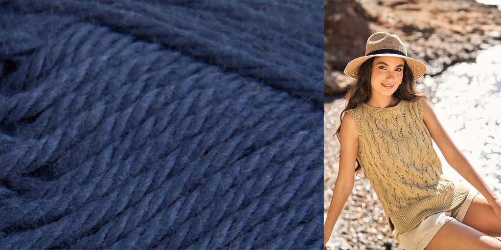 MODE at Rowan Kit 015 Sapphire / To fit Bust 28-34" Sandlily Summer Top Yarn Kit
