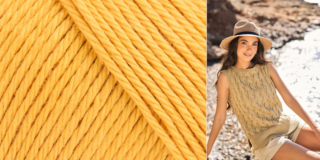 MODE at Rowan Kit 022 Honey / To fit Bust 28-34" Sandlily Summer Top Yarn Kit