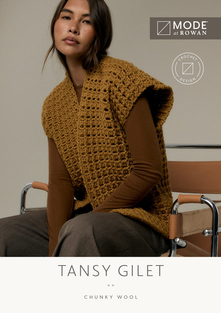 MODE at Rowan Patterns Tansy Gilet MODE at Rowan Patterns Autumn Winter 2026-2027