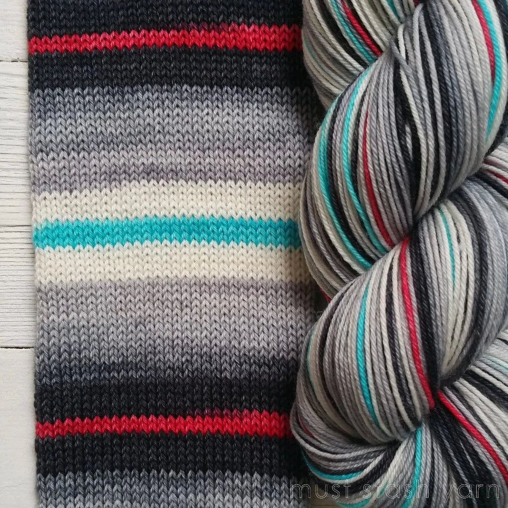 Must Stash Yarn Dark Father aka Anakin - Galactic Battle Perfect Sock