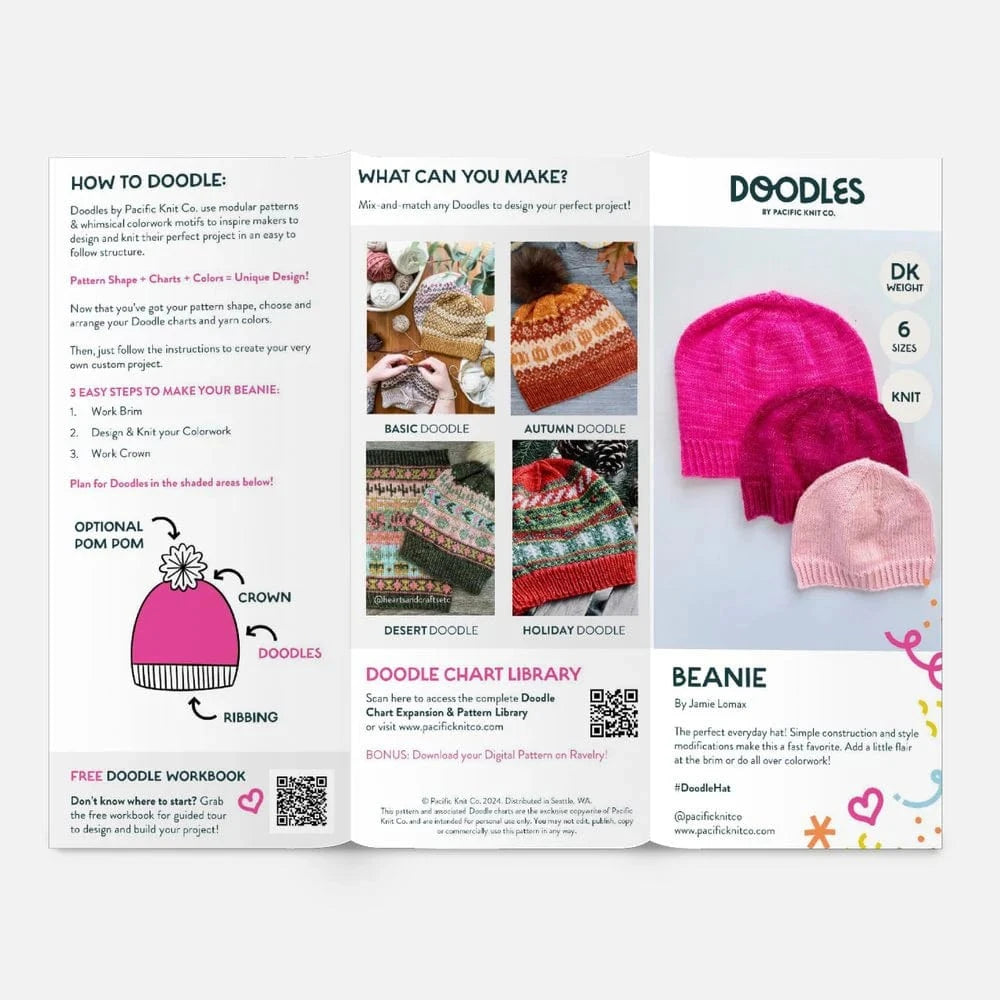 Pacific Knit Co. Patterns Base Doodle Beanie Pattern