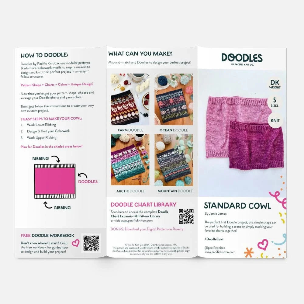 Pacific Knit Co. Patterns Base Doodle Standard Cowl Pattern