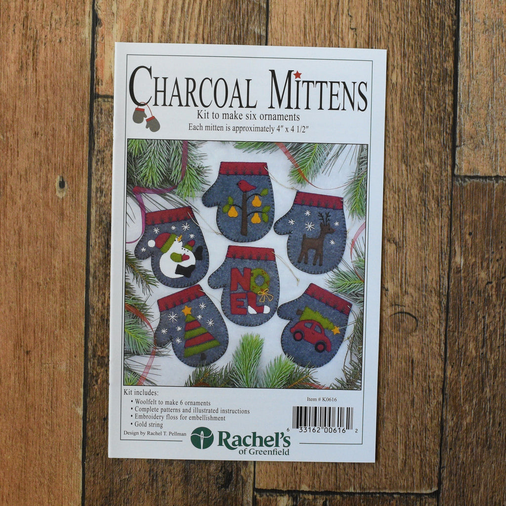 Rachels of Greenfield Kit Charcoal Mitten Ornament Kit