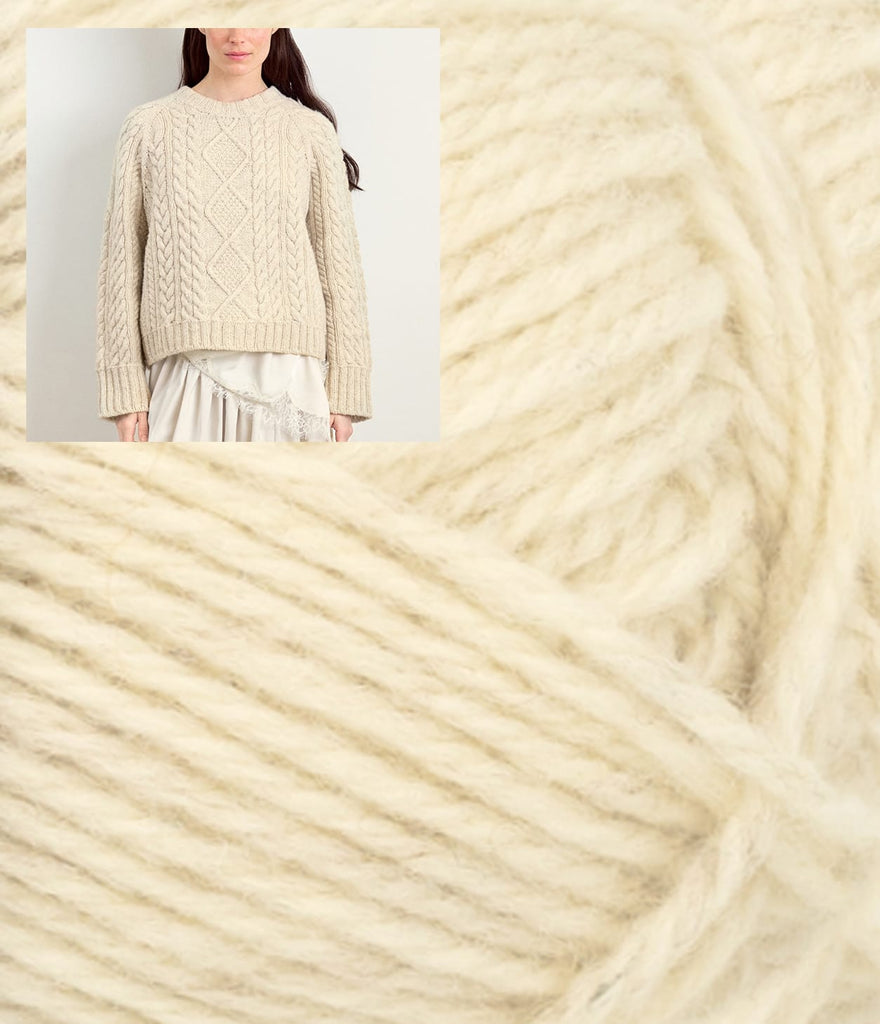 Sandnes Garn Kit 1016 PK Milk Melange / XS & S - 41.5-43" Finished Bust Loom Sweater Kit — Sandnes Garn ATLAS