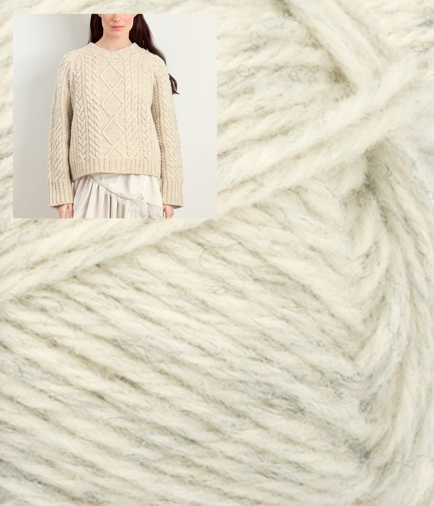 Sandnes Garn Kit 1021 Light Grey Melange / XS & S - 41.5-43" Finished Bust Loom Sweater Kit — Sandnes Garn ATLAS