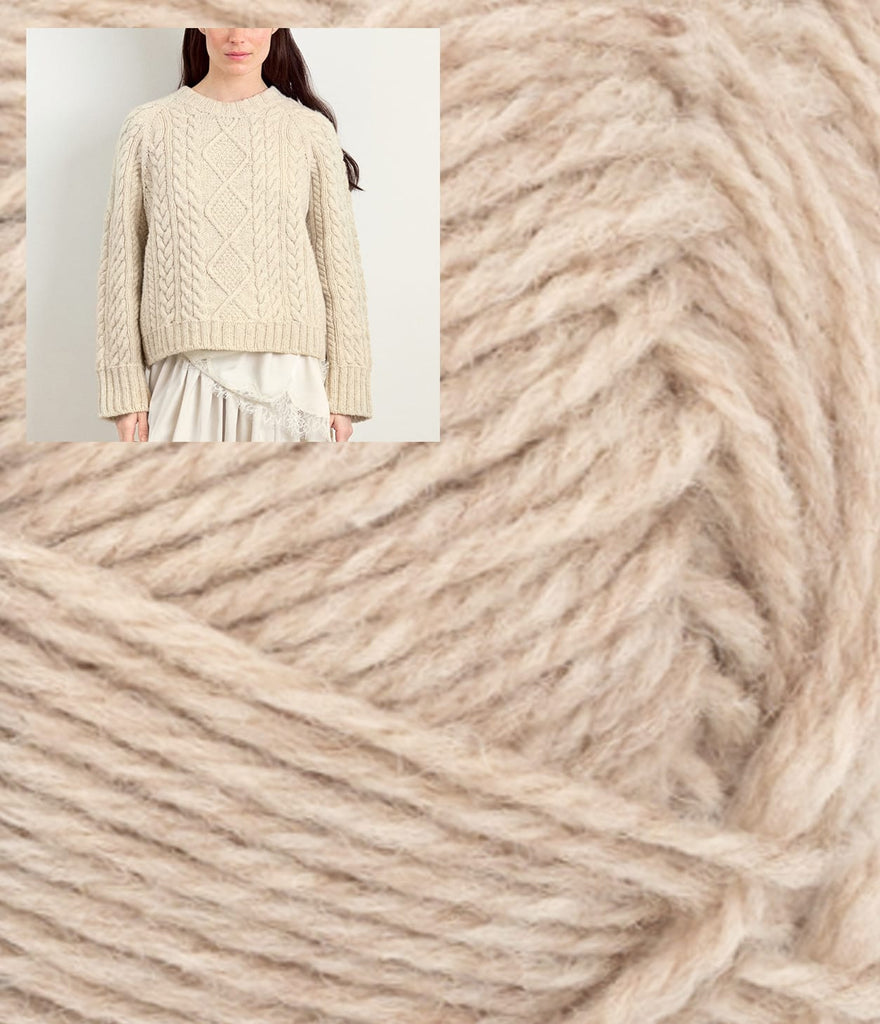 Sandnes Garn Kit 3021 Light Beige Melange / XS & S - 41.5-43" Finished Bust Loom Sweater Kit — Sandnes Garn ATLAS