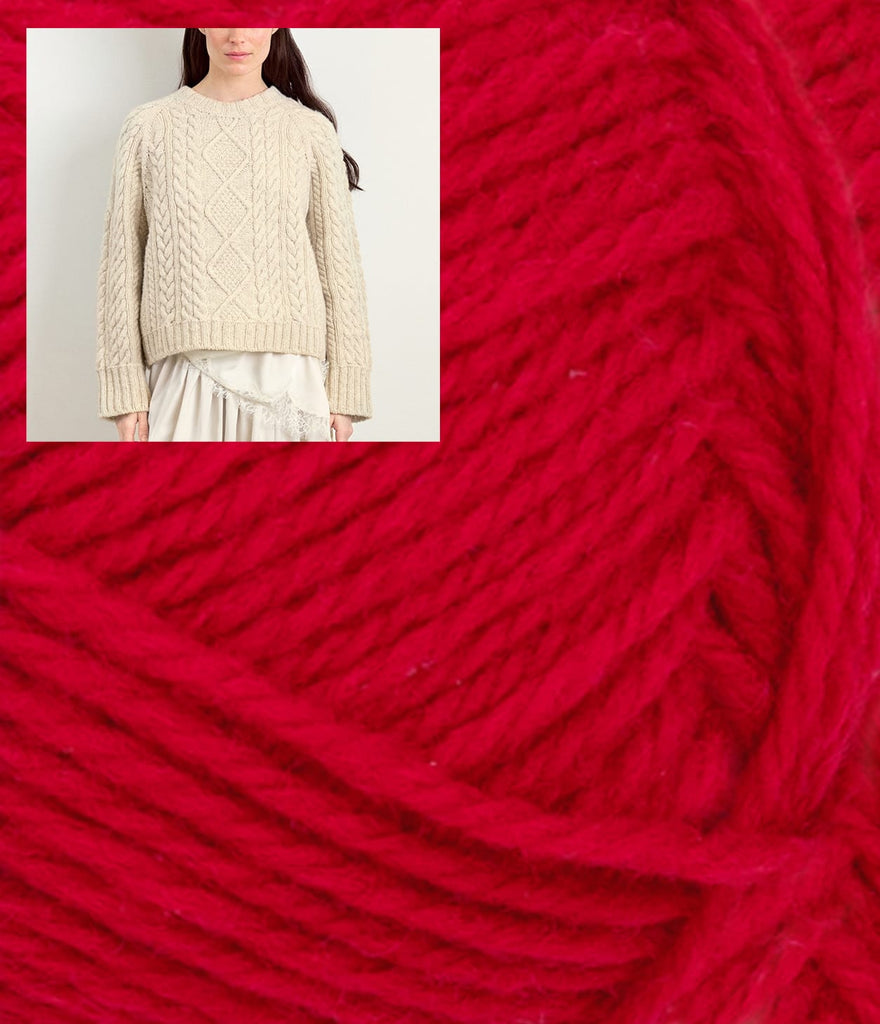 Sandnes Garn Kit 4219 True Red / XS & S - 41.5-43" Finished Bust Loom Sweater Kit — Sandnes Garn ATLAS