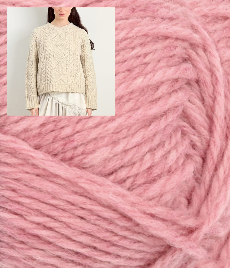 Sandnes Garn Kit 4523 PK Rosewater Melange / XS & S - 41.5-43" Finished Bust Loom Sweater Kit — Sandnes Garn ATLAS