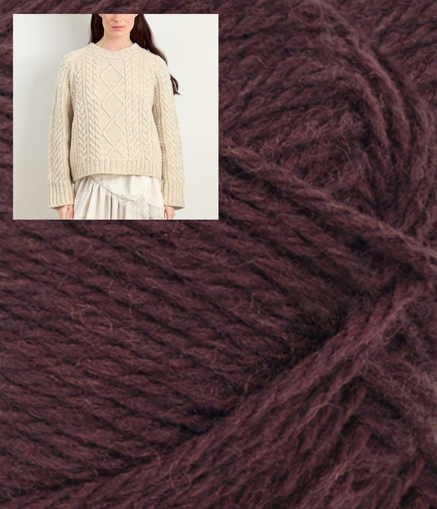 Sandnes Garn Kit 4682 PK Velvet Fig / XS & S - 41.5-43" Finished Bust Loom Sweater Kit — Sandnes Garn ATLAS
