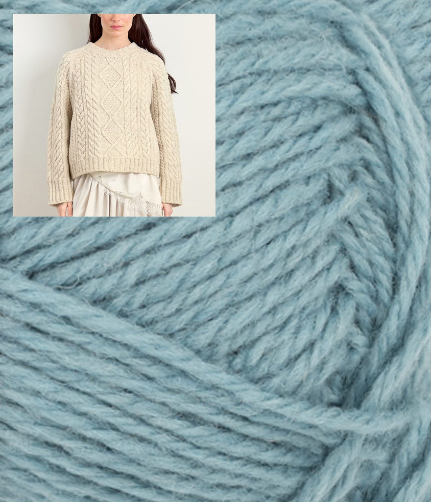 Sandnes Garn Kit 6351 PK September Sky / XS & S - 41.5-43" Finished Bust Loom Sweater Kit — Sandnes Garn ATLAS