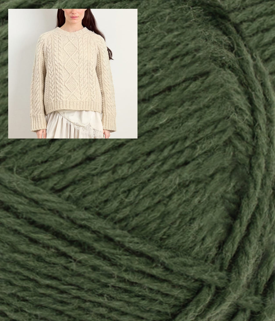 Sandnes Garn Kit 8571 Dark Forest Green / XS & S - 41.5-43" Finished Bust Loom Sweater Kit — Sandnes Garn ATLAS