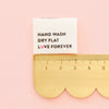 Sarah Hearts Notions Hand Wash Dry Flat sew in label