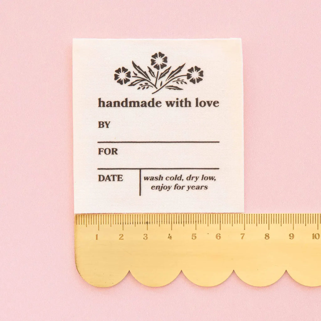 Sarah Hearts Notions Vintage Handmade with Love sew in label