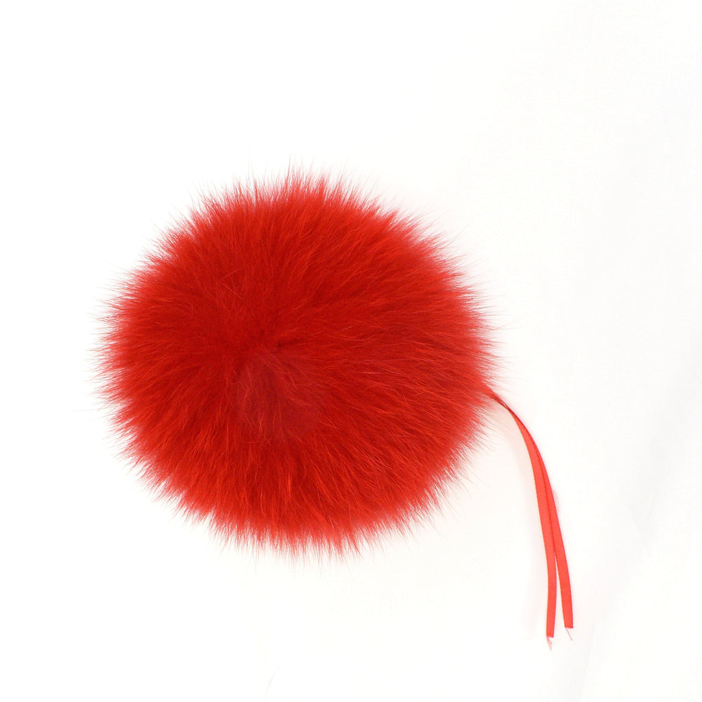 Schildkraut Fur Co. Notions Dyed Red Fox Fur Pompoms by Schildkraut