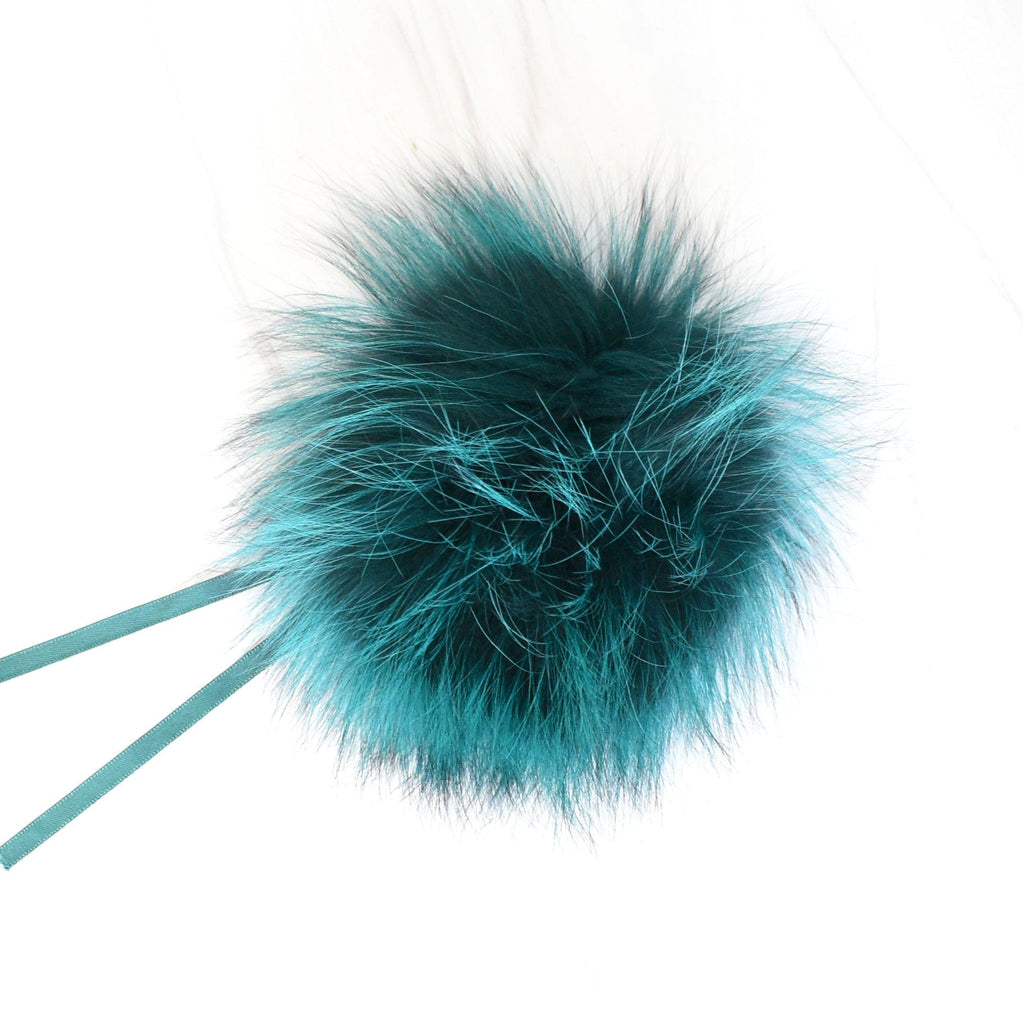 Schildkraut Fur Co. Tools & Gifts Dyed Jade Silver Fox Fur Pompoms by Schildkraut