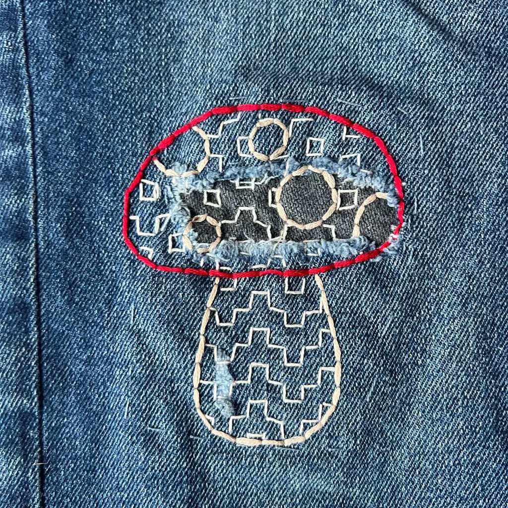 Socorro Society Stitching Mending Magic Mushroom Stick & Stitch Pattern – Medium