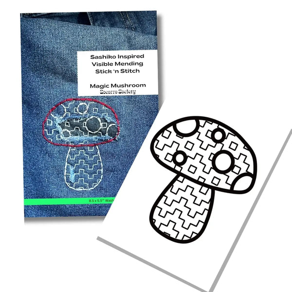 Socorro Society Stitching Mending Magic Mushroom Stick & Stitch Pattern – Medium