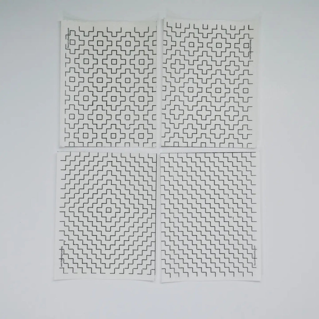 Socorro Society Stitching Starter Pack - Sashiko Stick & Stitch Transfer Pattern Set