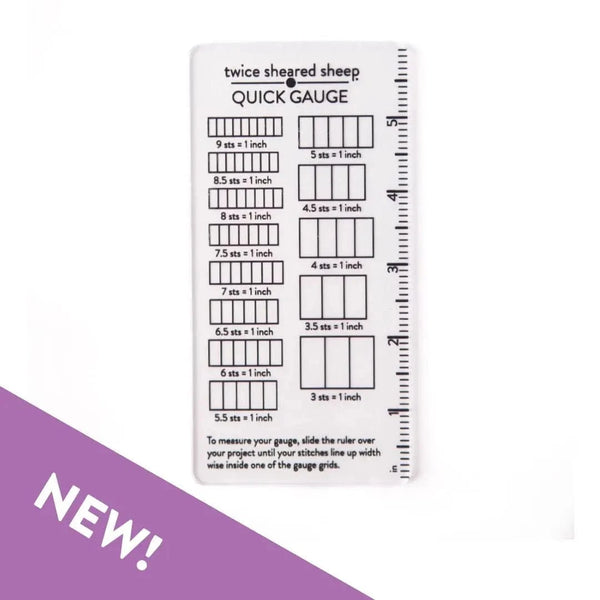 Twice Sheared Sheep Notions Quick Gauge Ruler