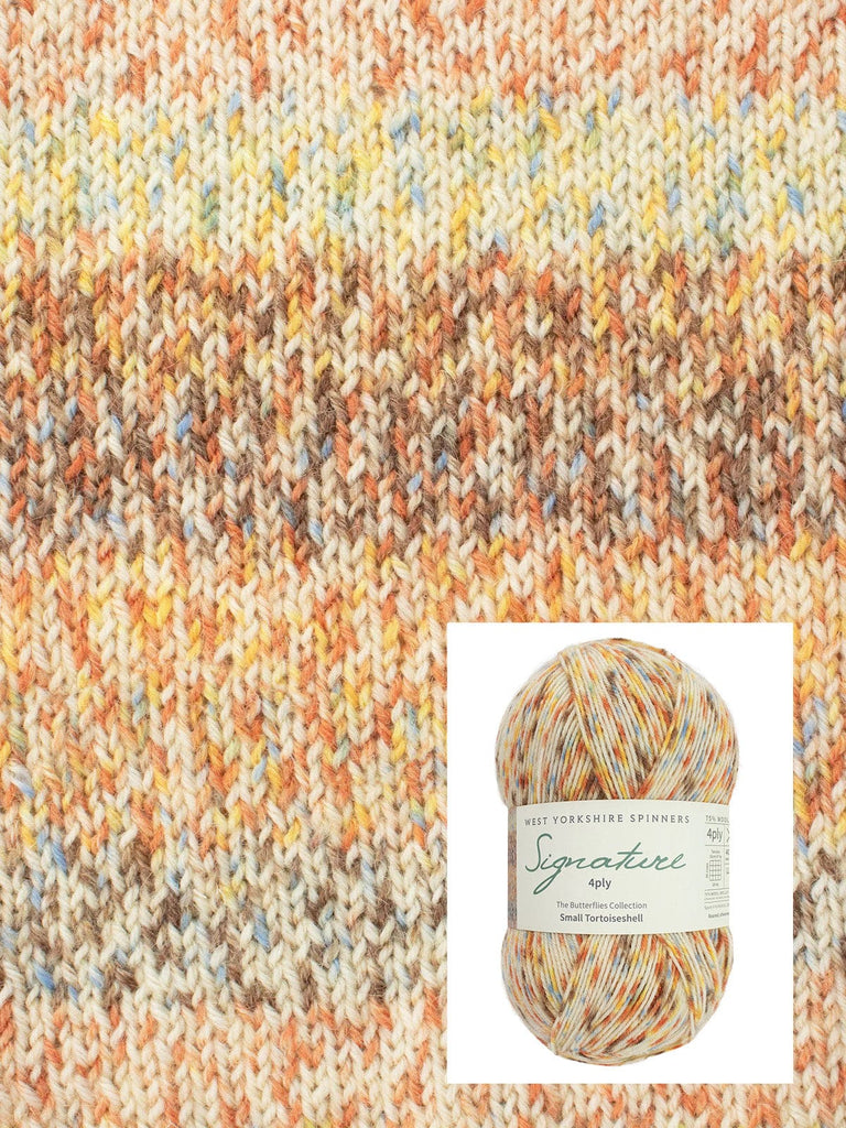 West Yorkshire Spinners Yarn 1243 Small Tortoiseshell Signature 4ply- Butterflies