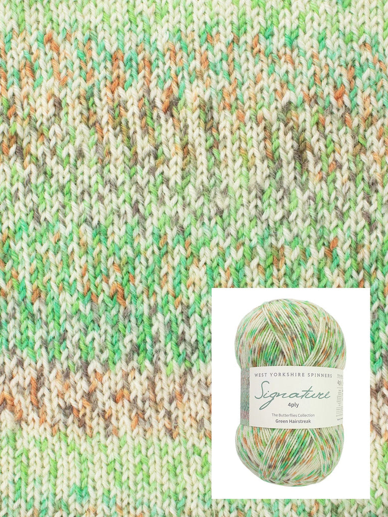 West Yorkshire Spinners Yarn 1246 Green Hairstreak Signature 4ply- Butterflies