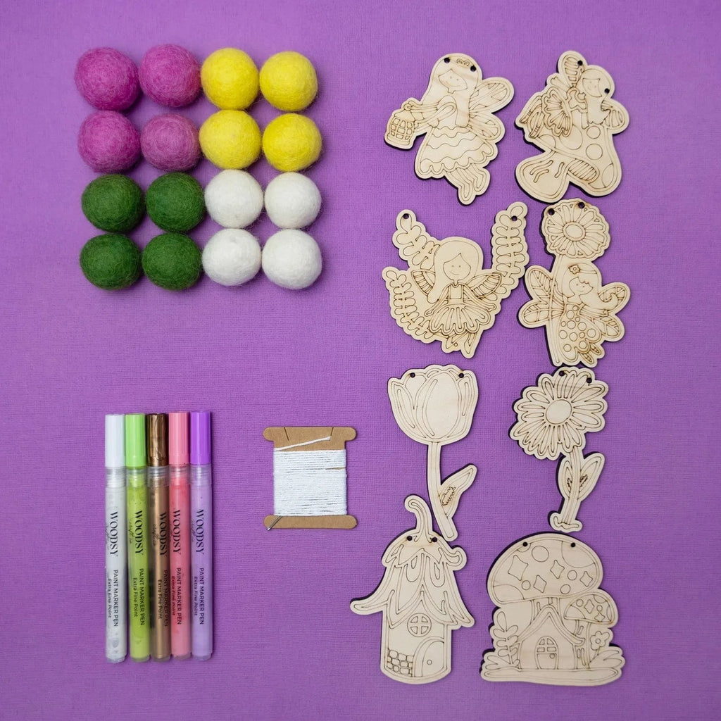 Woodsy Craft Co. Kit Fairy Garden DIY Garland Kit