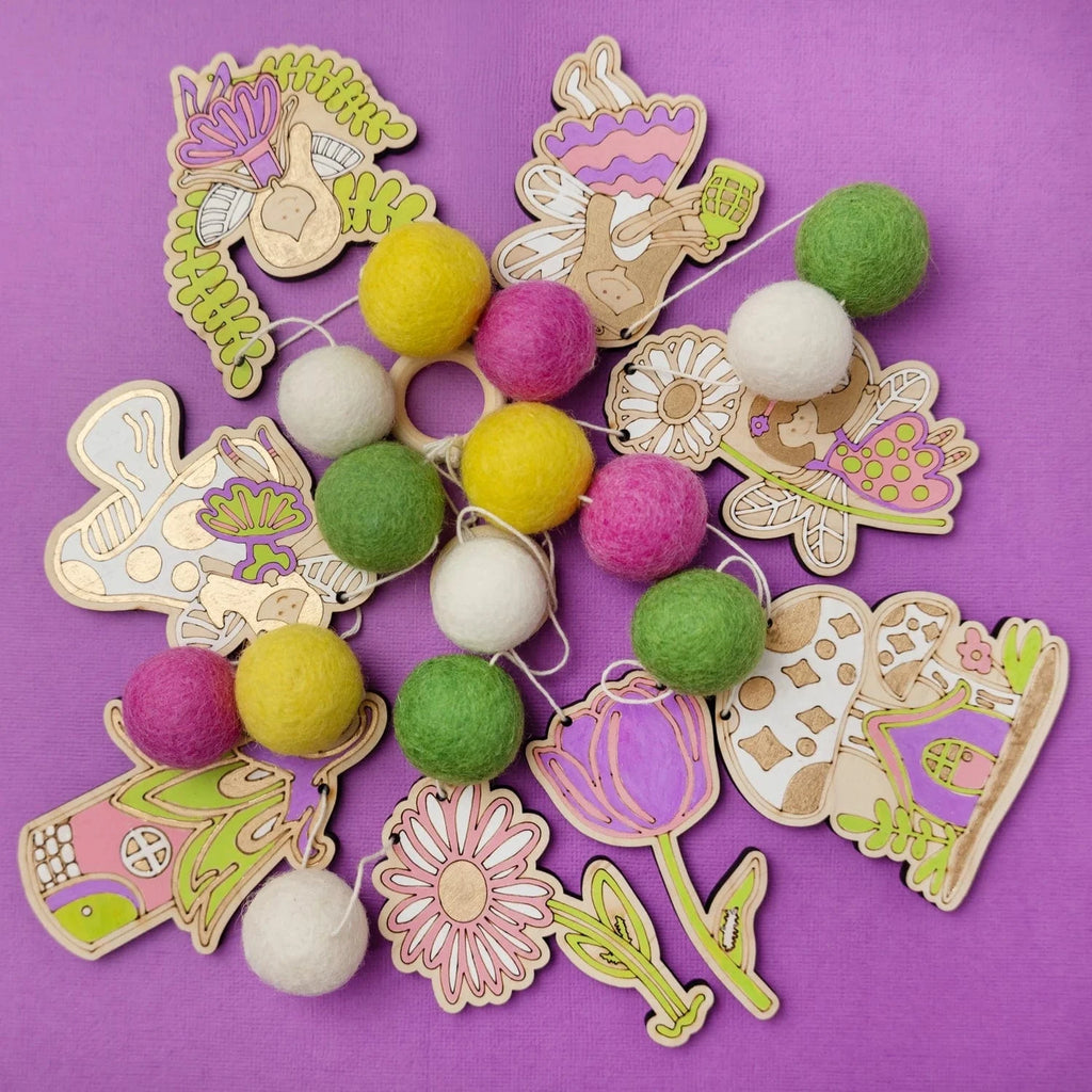 Woodsy Craft Co. Kit Fairy Garden DIY Garland Kit