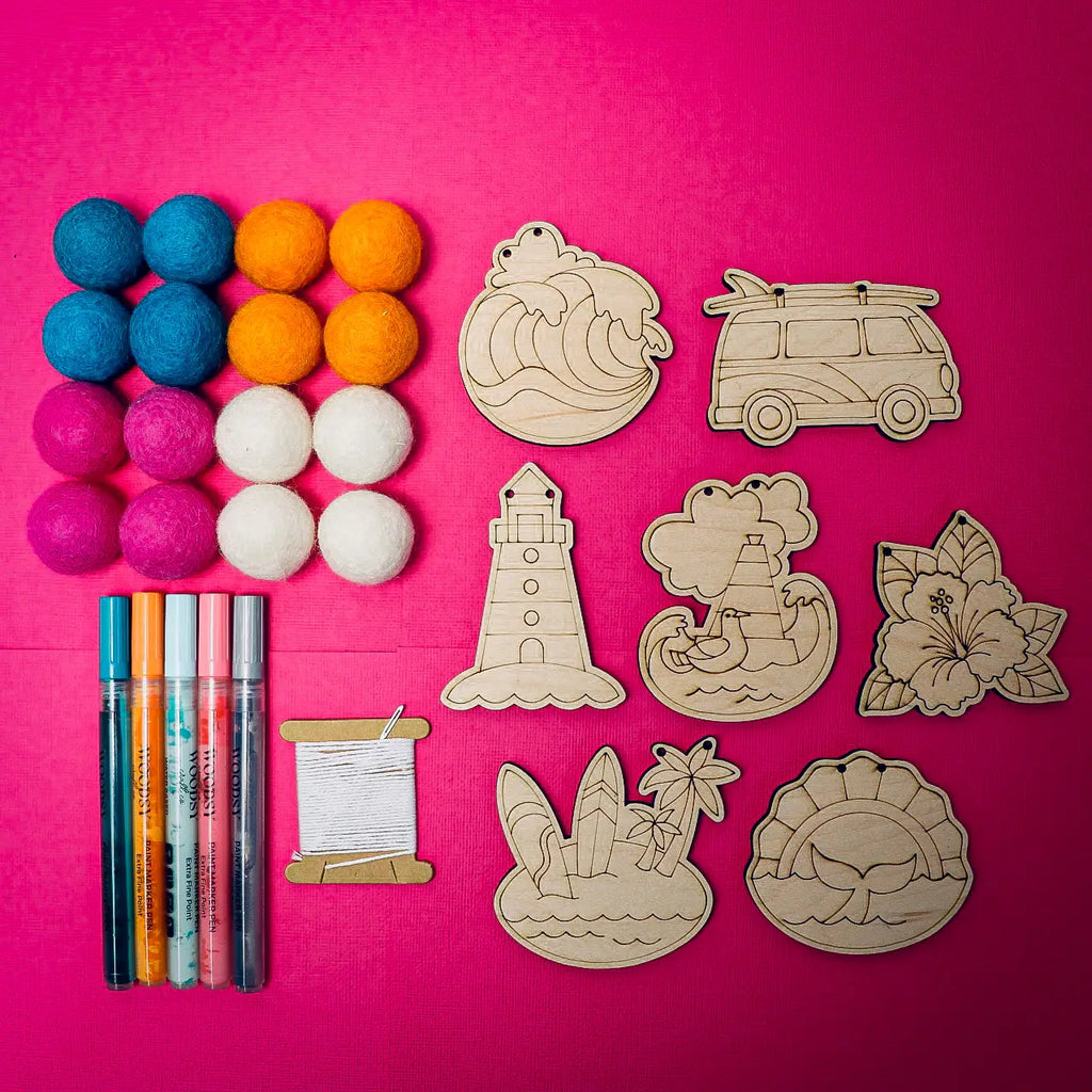 Woodsy Craft Co. Kit Surf DIY Garland Kit