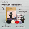 Woolbuddy Needlefelting Black Cat Needle Felting Kit