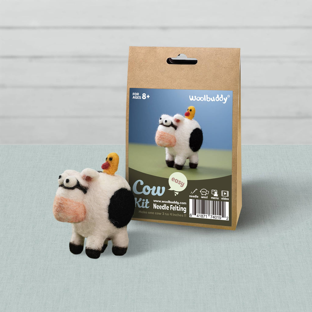 Woolbuddy Needlefelting Cow Needle Felting Kit