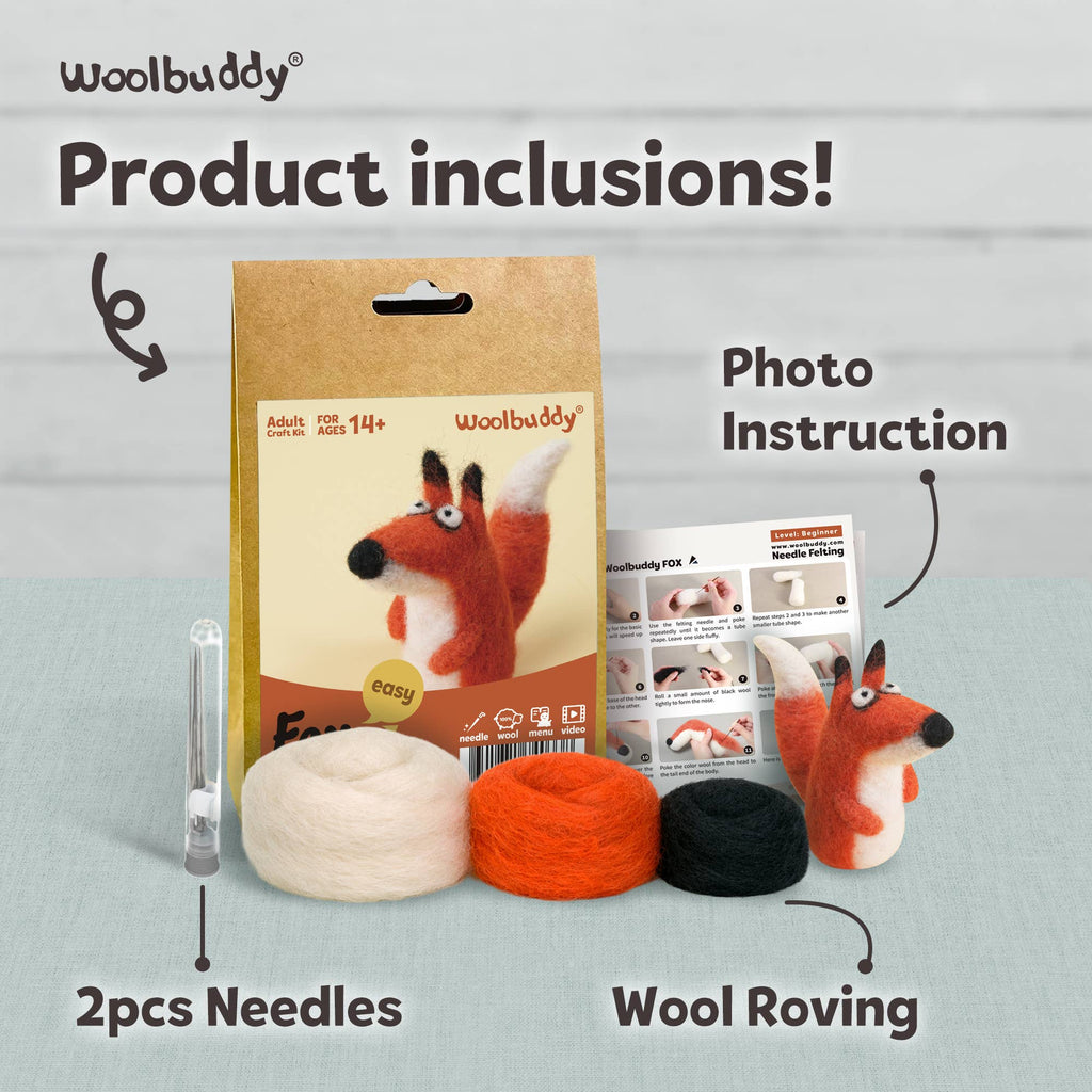Woolbuddy Needlefelting Fox Needle Felting Kit