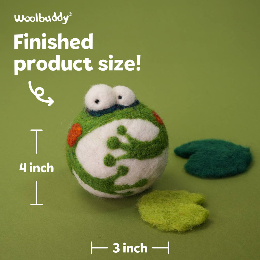Woolbuddy Needlefelting Frog Needle Felting Kit