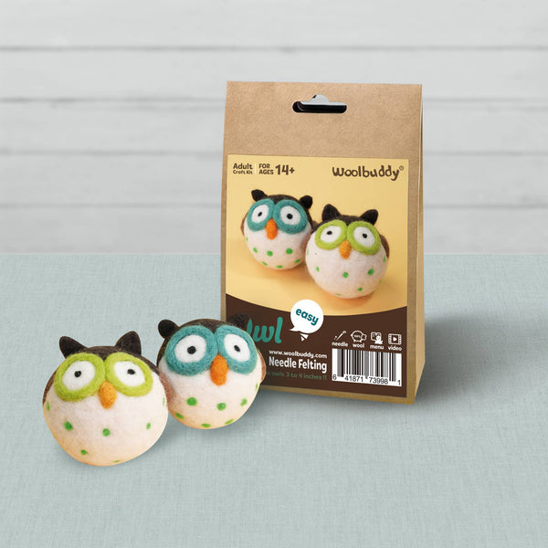 Woolbuddy Needlefelting Owl Needle Felting Kit