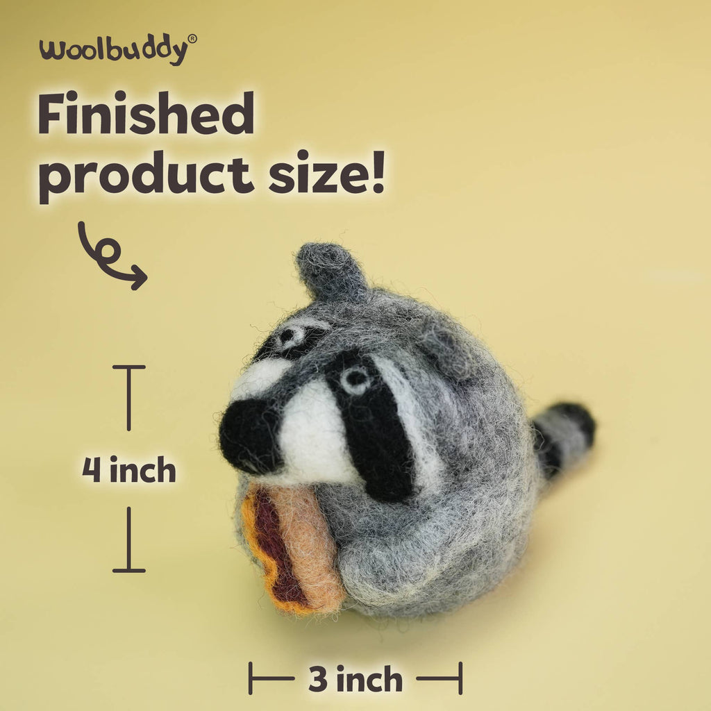 Woolbuddy Needlefelting Raccoon Needle Felting Kit