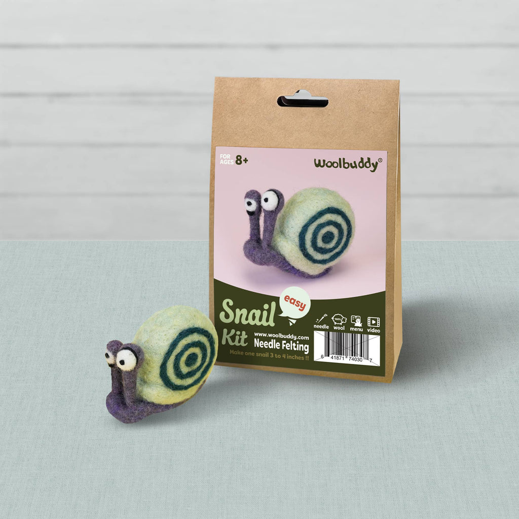 Woolbuddy Needlefelting Snail Needle Felting Kit