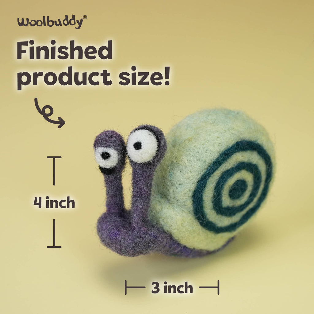 Woolbuddy Needlefelting Snail Needle Felting Kit