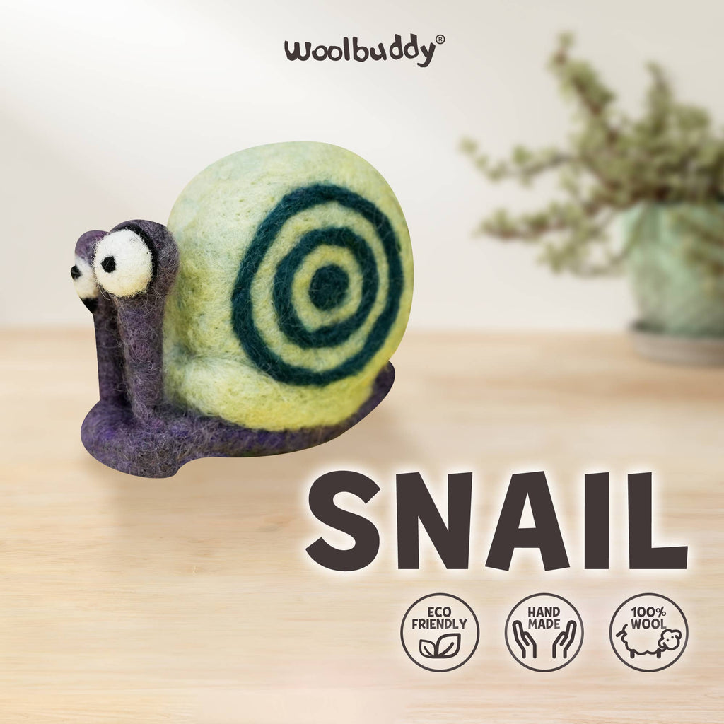 Woolbuddy Needlefelting Snail Needle Felting Kit