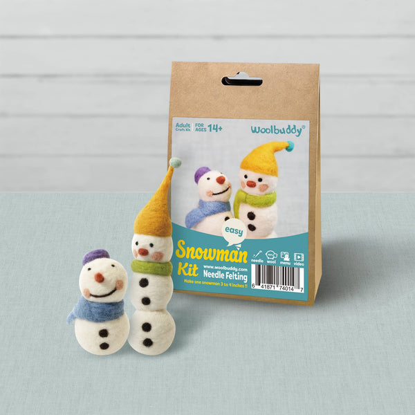 Woolbuddy Needlefelting Snowman Needle Felting Kit